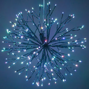 Silver Starburst Lighted Branches RGB